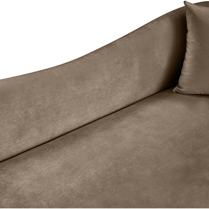 Meridian Destin Taupe Velvet Loveseat IMAGE 8