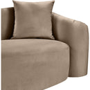 Meridian Destin Taupe Velvet Loveseat IMAGE 9