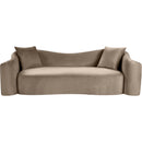 Meridian Destin Taupe Velvet Sofa IMAGE 3