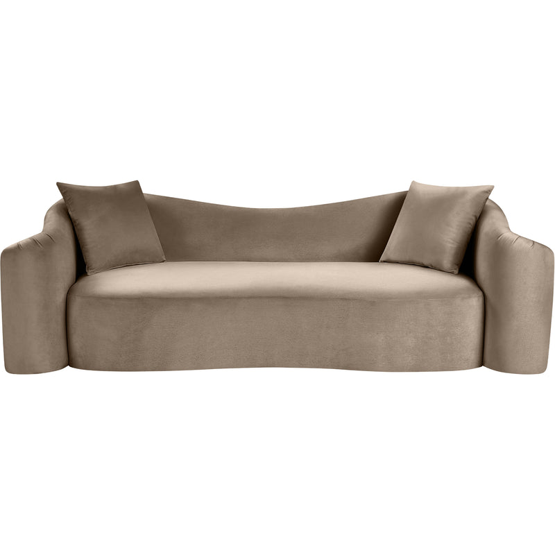 Meridian Destin Taupe Velvet Sofa IMAGE 3