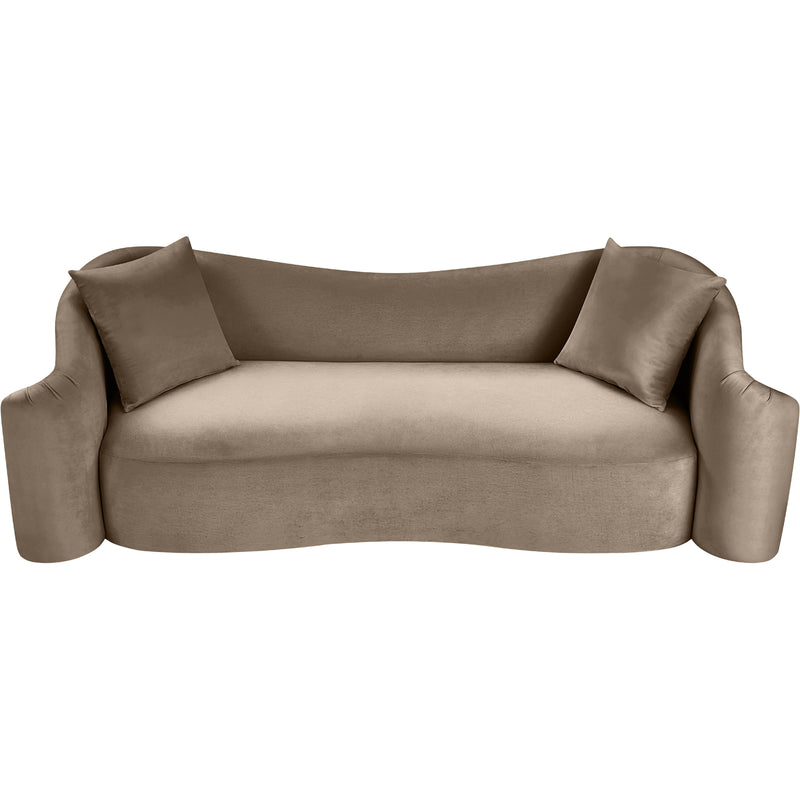 Meridian Destin Taupe Velvet Sofa IMAGE 4