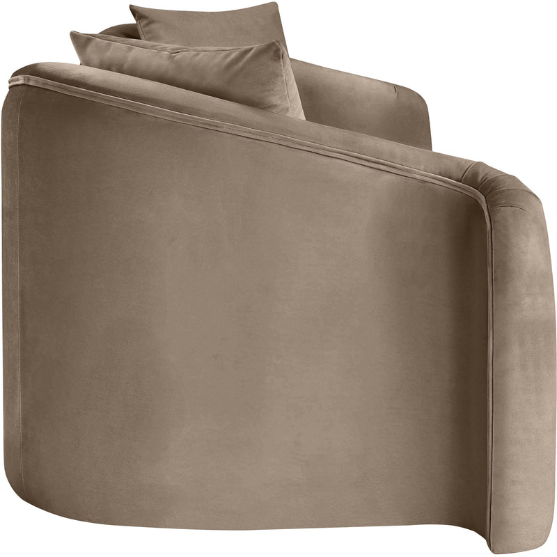 Meridian Destin Taupe Velvet Sofa IMAGE 7
