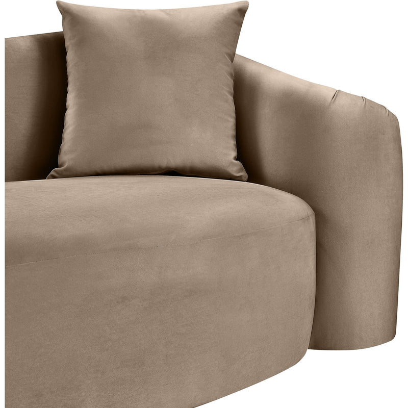 Meridian Destin Taupe Velvet Sofa IMAGE 9