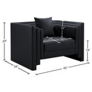  Meridian Everett Black Vegan Leather Upholstered Chair IMAGE 14