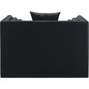  Meridian Everett Black Vegan Leather Upholstered Chair IMAGE 3