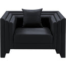  Meridian Everett Black Vegan Leather Upholstered Chair IMAGE 5