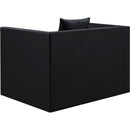 Meridian Everett Black Vegan Leather Upholstered Chair IMAGE 6