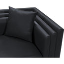  Meridian Everett 67" Black Vegan Leather Upholstered Loveseat IMAGE 10