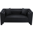  Meridian Everett 67" Black Vegan Leather Upholstered Loveseat IMAGE 5
