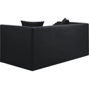  Meridian Everett 67" Black Vegan Leather Upholstered Loveseat IMAGE 6