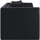  Meridian Everett 67" Black Vegan Leather Upholstered Loveseat IMAGE 7