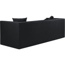  Meridian Everett 88.5" Black Vegan Leather Upholstered Sofa IMAGE 6