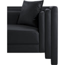  Meridian Everett 88.5" Black Vegan Leather Upholstered Sofa IMAGE 8