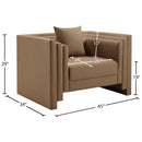  Meridian Everett Brown Vegan Leather Upholstered Chair IMAGE 14