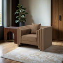  Meridian Everett Brown Vegan Leather Upholstered Chair IMAGE 2