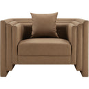  Meridian Everett Brown Vegan Leather Upholstered Chair IMAGE 4