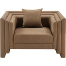  Meridian Everett Brown Vegan Leather Upholstered Chair IMAGE 5