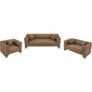  Meridian Everett 67" Brown Vegan Leather Upholstered Loveseat IMAGE 11