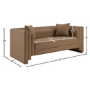  Meridian Everett 67" Brown Vegan Leather Upholstered Loveseat IMAGE 14