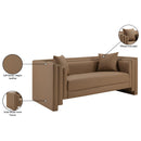  Meridian Everett 67" Brown Vegan Leather Upholstered Loveseat IMAGE 15