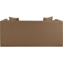  Meridian Everett 67" Brown Vegan Leather Upholstered Loveseat IMAGE 3