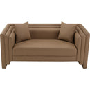  Meridian Everett 67" Brown Vegan Leather Upholstered Loveseat IMAGE 5
