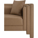  Meridian Everett 67" Brown Vegan Leather Upholstered Loveseat IMAGE 8