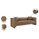  Meridian Everett 88.5" Brown Vegan Leather Upholstered Sofa IMAGE 15