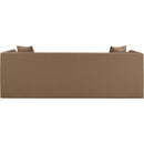  Meridian Everett 88.5" Brown Vegan Leather Upholstered Sofa IMAGE 3