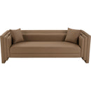  Meridian Everett 88.5" Brown Vegan Leather Upholstered Sofa IMAGE 5