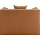  Meridian Everett Cognac Vegan Leather Upholstered Chair IMAGE 3