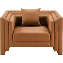  Meridian Everett Cognac Vegan Leather Upholstered Chair IMAGE 5