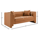  Meridian Everett 67" Cognac Vegan Leather Upholstered Loveseat IMAGE 14