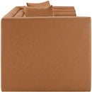  Meridian Everett 67" Cognac Vegan Leather Upholstered Loveseat IMAGE 7