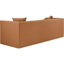  Meridian Everett 88.5" Cognac Vegan Leather Upholstered Sofa IMAGE 6