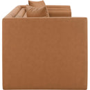  Meridian Everett 88.5" Cognac Vegan Leather Upholstered Sofa IMAGE 7