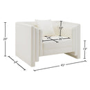  Meridian Everett Cream Vegan Leather Upholstered Chair IMAGE 14