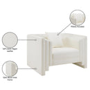  Meridian Everett Cream Vegan Leather Upholstered Chair IMAGE 15