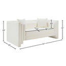  Meridian Everett 67" Cream Vegan Leather Upholstered Loveseat IMAGE 14
