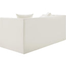  Meridian Everett 67" Cream Vegan Leather Upholstered Loveseat IMAGE 6