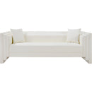  Meridian Everett 88.5" Cream Vegan Leather Upholstered Sofa IMAGE 4