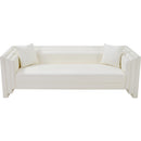  Meridian Everett 88.5" Cream Vegan Leather Upholstered Sofa IMAGE 5