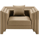  Meridian Everett Tan Vegan Leather Upholstered Chair IMAGE 5