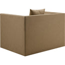  Meridian Everett Tan Vegan Leather Upholstered Chair IMAGE 6