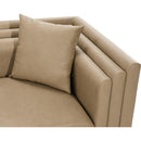  Meridian Everett 67" Tan Vegan Leather Upholstered Loveseat IMAGE 10