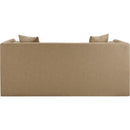  Meridian Everett 67" Tan Vegan Leather Upholstered Loveseat IMAGE 3