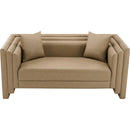  Meridian Everett 67" Tan Vegan Leather Upholstered Loveseat IMAGE 5