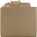  Meridian Everett 67" Tan Vegan Leather Upholstered Loveseat IMAGE 7