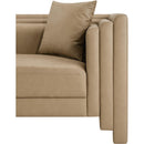  Meridian Everett 67" Tan Vegan Leather Upholstered Loveseat IMAGE 8