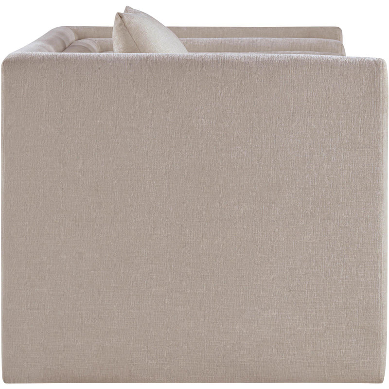 Meridian Everett Beige Chenille Fabric Chair IMAGE 4